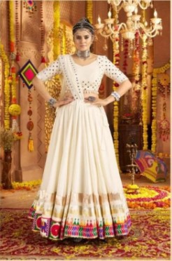 Multi Colors Raas Lehenga Choli with 9 Meters Flair