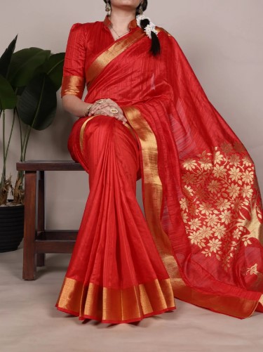 Raw Silk Zari Sarees