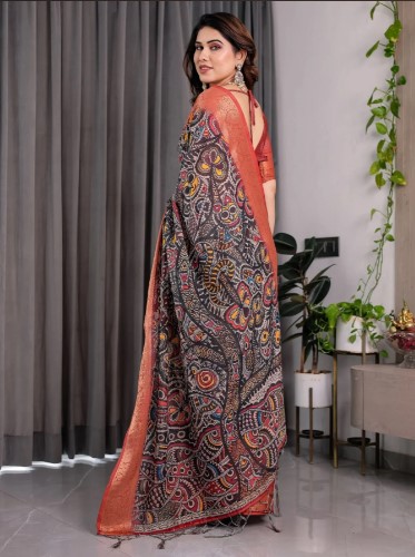 Handloom Linen Saree