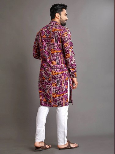 Colorful Foil Printed Kurta