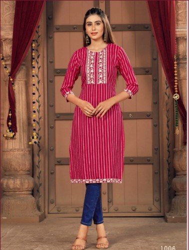 Rasian Silk Embroidered Kurtis