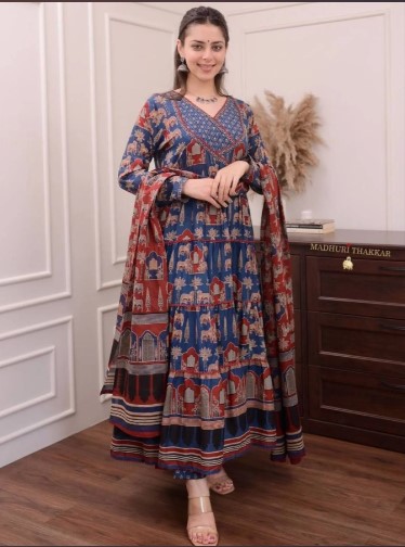 Designer Anarkali Suit Set with Hand Khatli Work