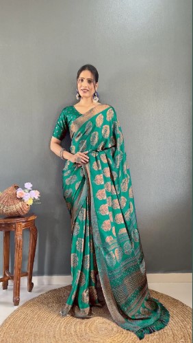 Soft Moss Lightweight Printed Saree