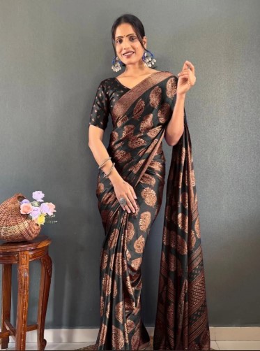 Soft Moss Silk Saree