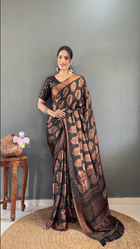 Soft Moss Silk Saree