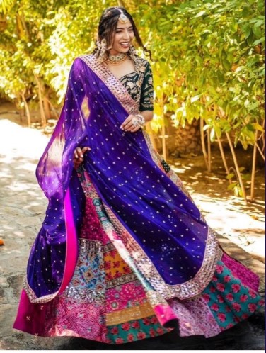 Hevay Muslin Cotton With Embrodery & Mirror Work