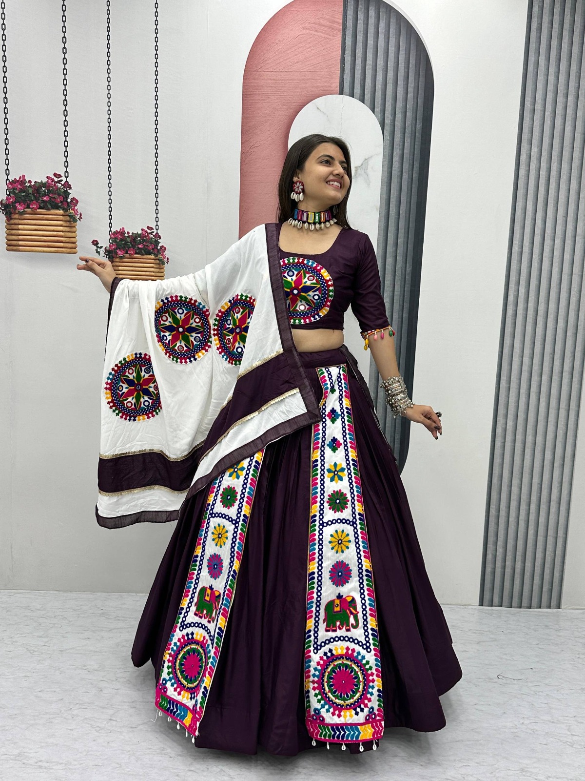 Pure Cotton Lehenga Choli with 6 Meter Big Flair